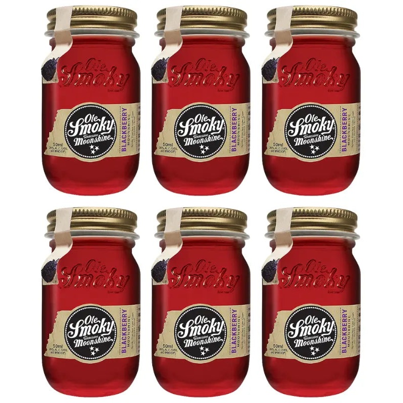 Ole Smoky Blackberry Moonshine Minis 6 x 50mL