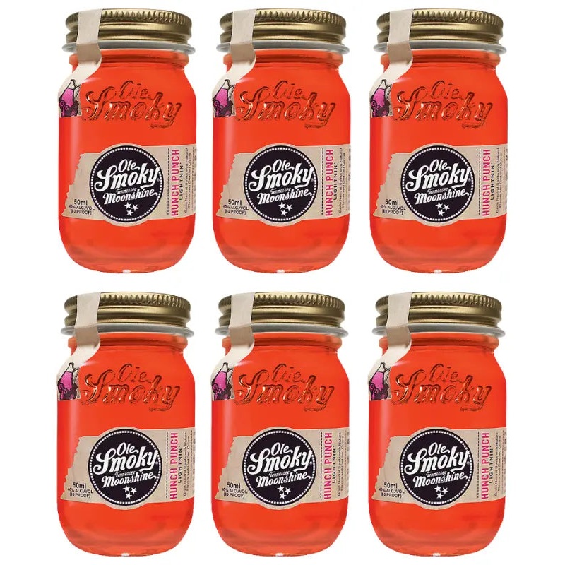Ole Smoky Hunch Punch Lightnin' Moonshine Minis 6 x 50mL