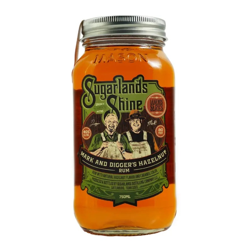 Sugarlands Mark & Digger's Hazelnut Rum Moonshine 750mL