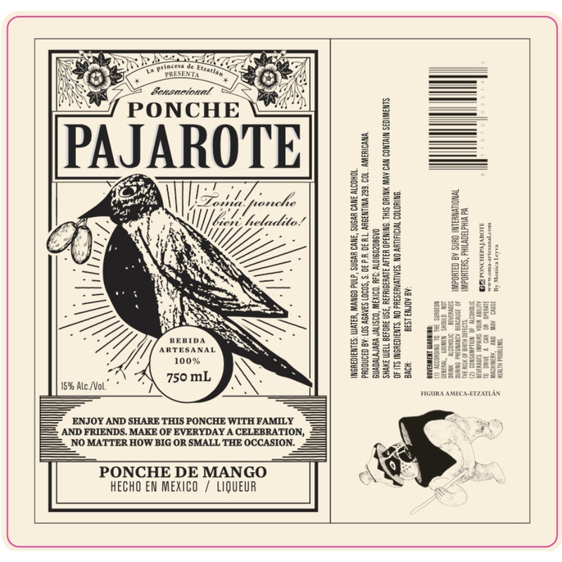 Pajarote Ponche De Mango Liqueur