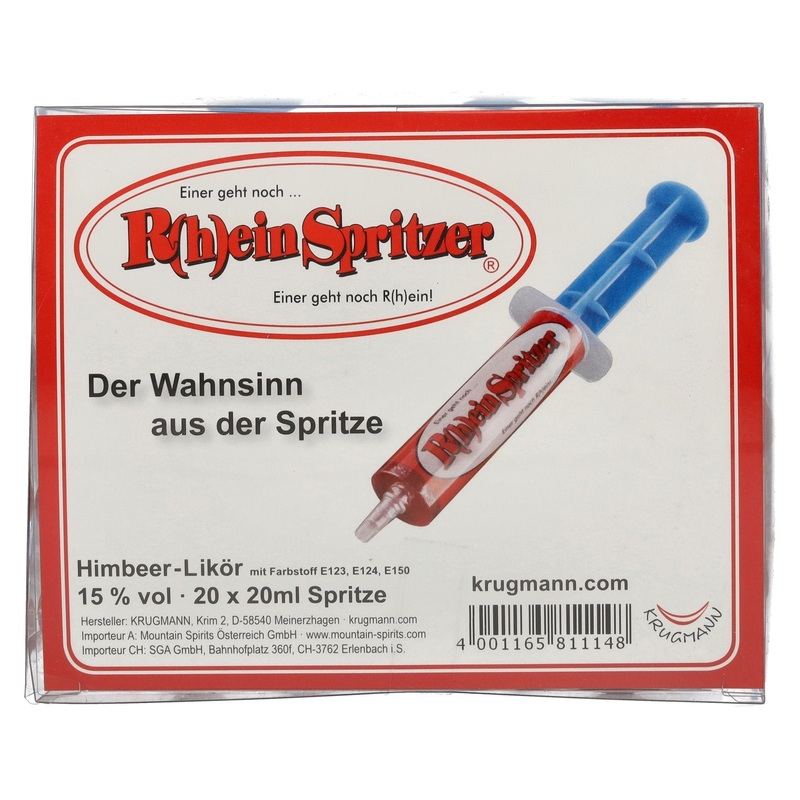 Krugmann R(h)einspritzer Raspberry liqueur 15% Vol. 20x0,02l