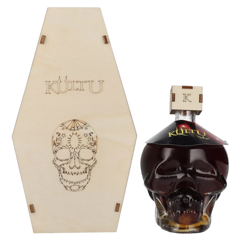 Kultu Ginja Cherry Liquor 18% Vol. 0,7l in wooden box