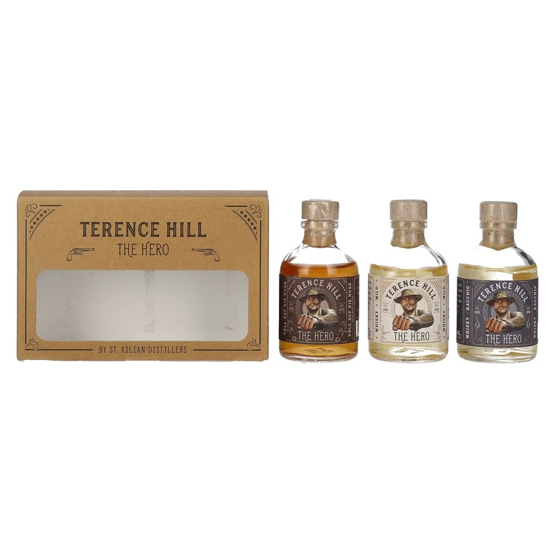Terence Hill THE HERO Set 38,7% Vol. 3x0,05l in Giftbox