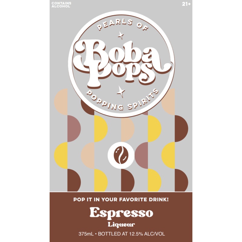 Boba Pops Espresso Liqueur Pearls of Popping Spirits 375mL